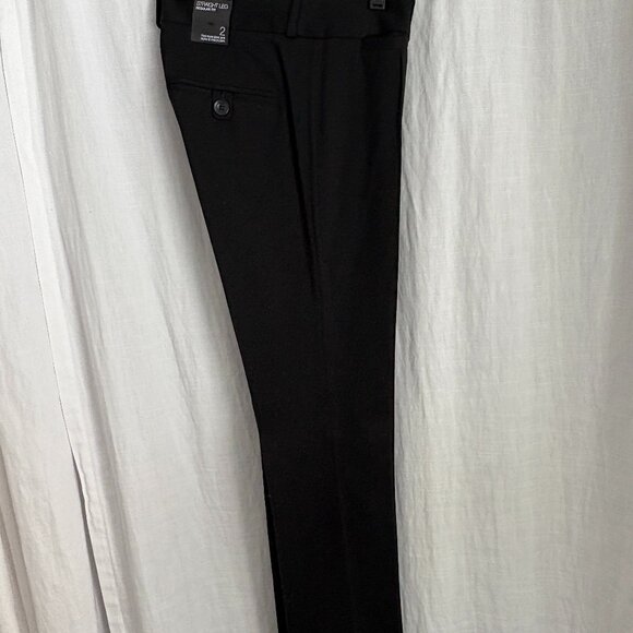INC International Concepts Black Stretchy Straight Leg Pants, Size 2, NWT - Picture 3 of 6
